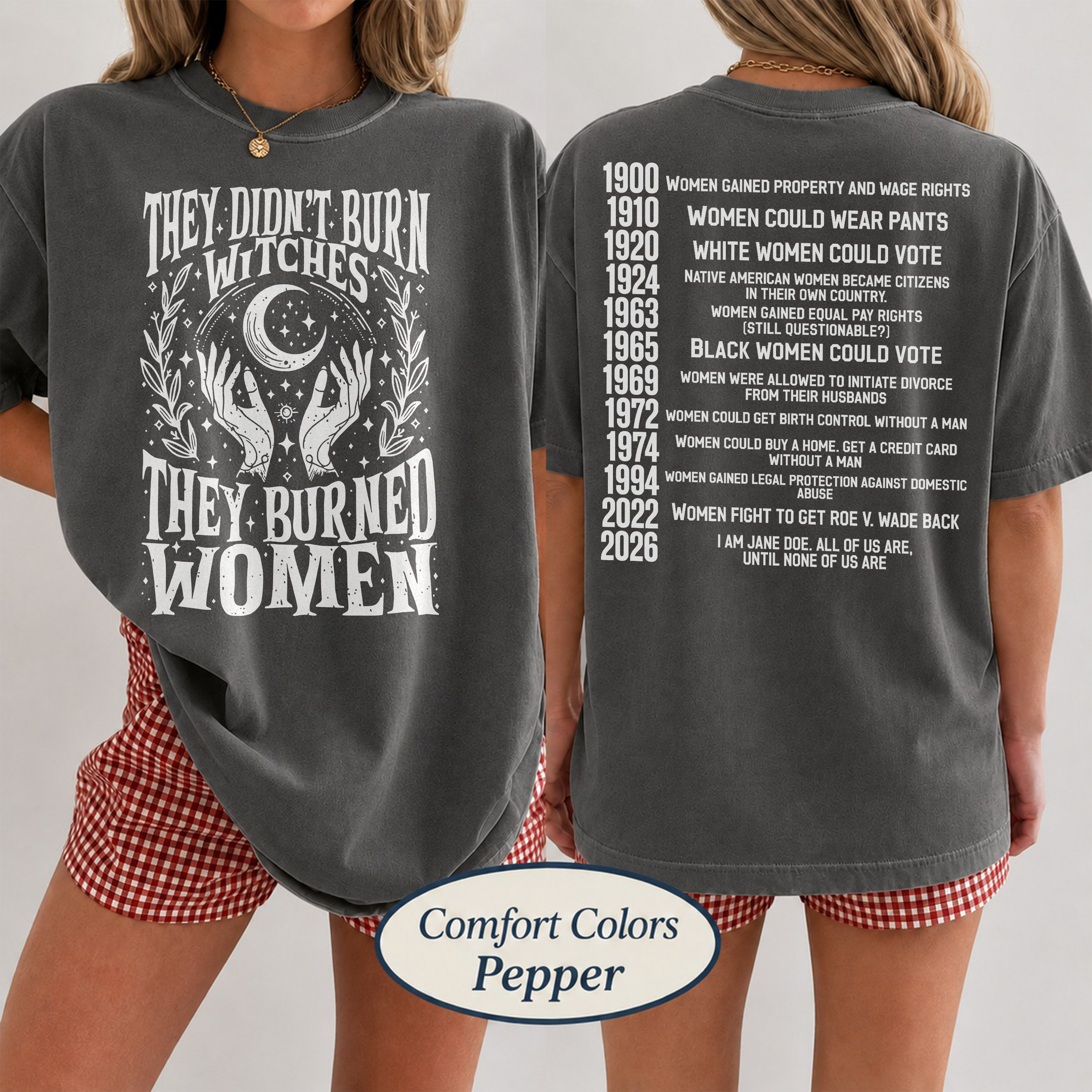 NA – 2026 I am Jane Doe They Didn’t Burn Witches TSHIRT - Image 8