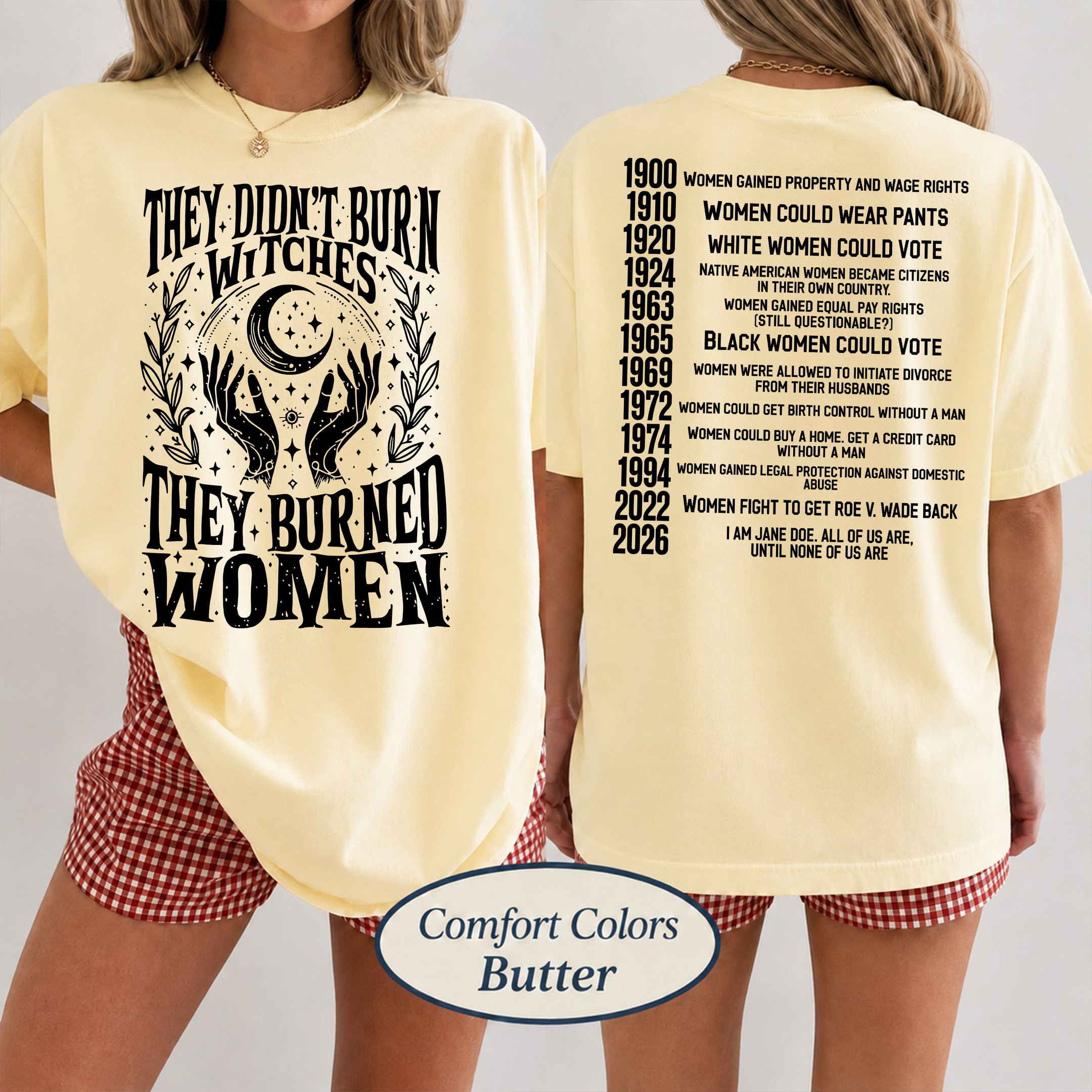 NA – 2026 I am Jane Doe They Didn’t Burn Witches TSHIRT - Image 9