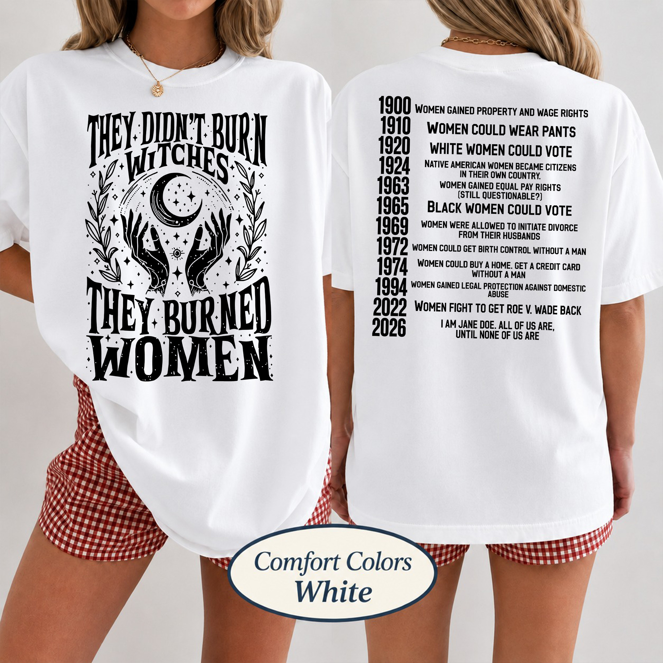 NA – 2026 I am Jane Doe They Didn’t Burn Witches TSHIRT - Image 10